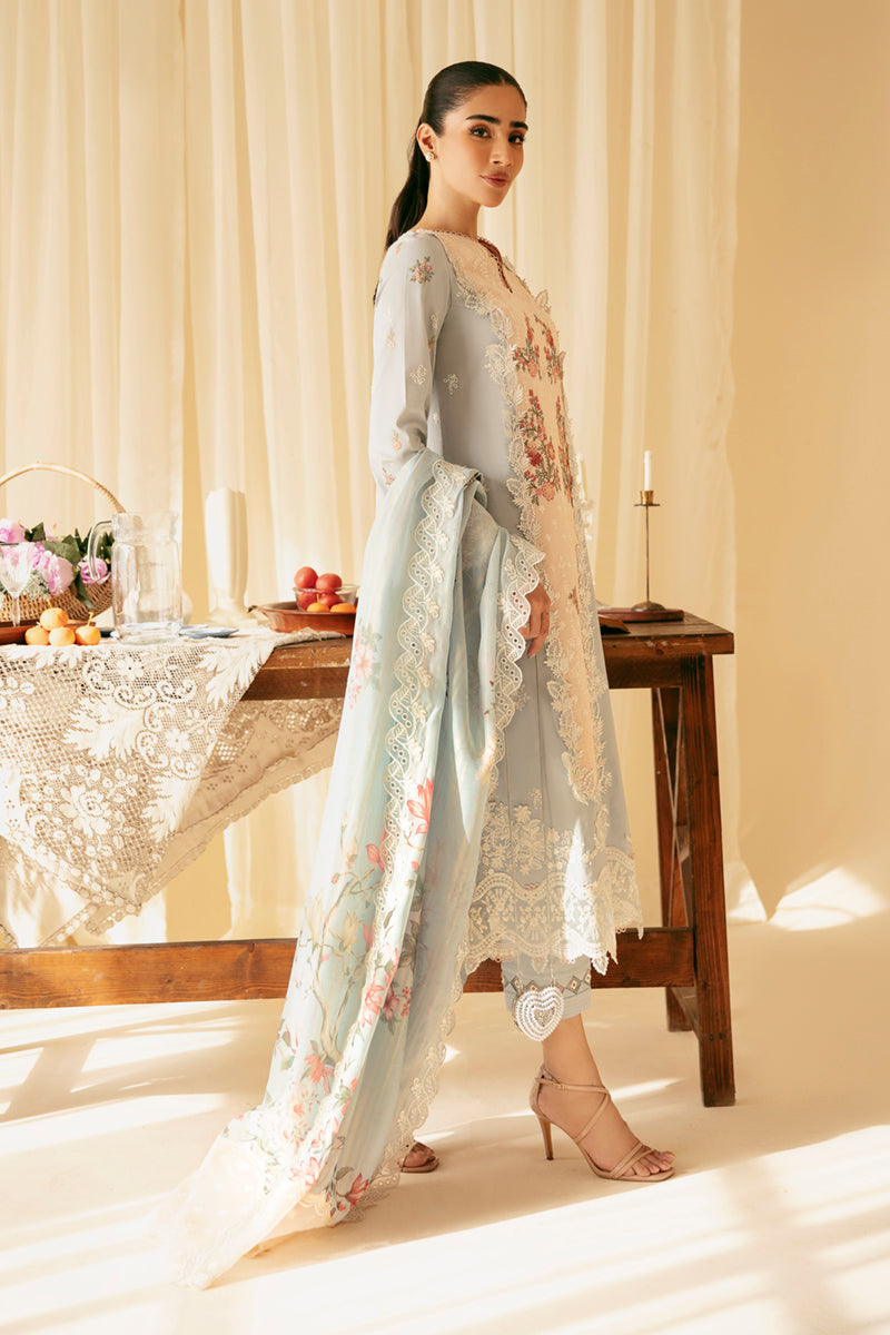 Neylan Design Qalamkar Qlinekari Embroidered Lawn Unstitched 3Pc Suit SQ-15 NEYLAN