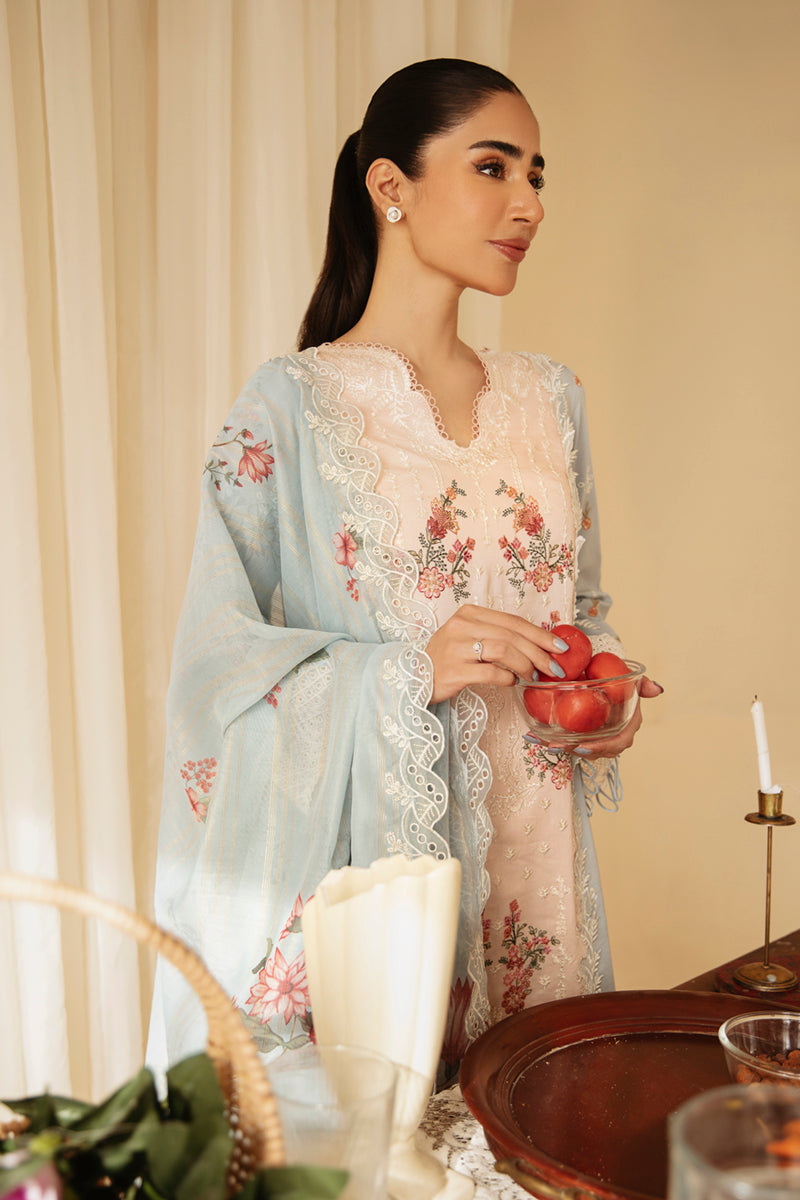 Neylan Design Qalamkar Qlinekari Embroidered Lawn Unstitched 3Pc Suit SQ-15 NEYLAN