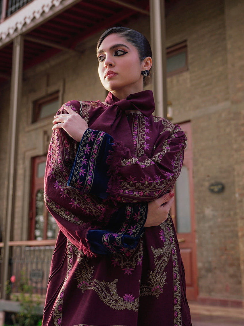 Saira Rizwan Embroidered Khaddar Unstitched 3Pc Suit SR-02 ZAYNEM