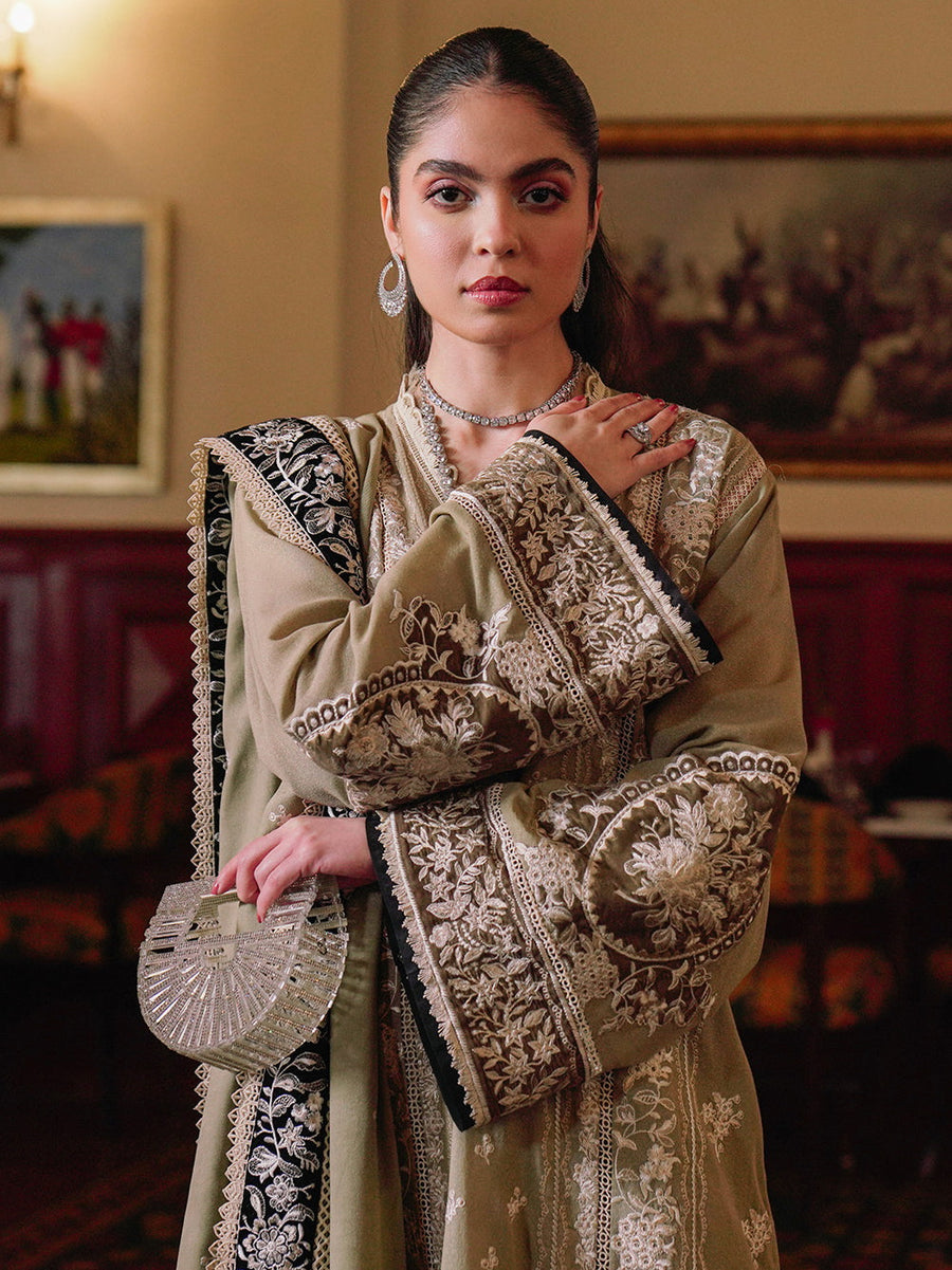Saira Rizwan Embroidered Karandi Unstitched 3Pc Suit SR-04 LAMISA