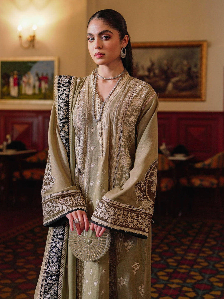 Saira Rizwan Embroidered Karandi Unstitched 3Pc Suit SR-04 LAMISA