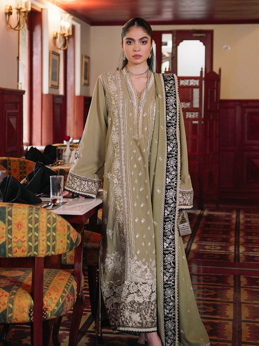 Saira Rizwan Embroidered Karandi Unstitched 3Pc Suit SR-04 LAMISA