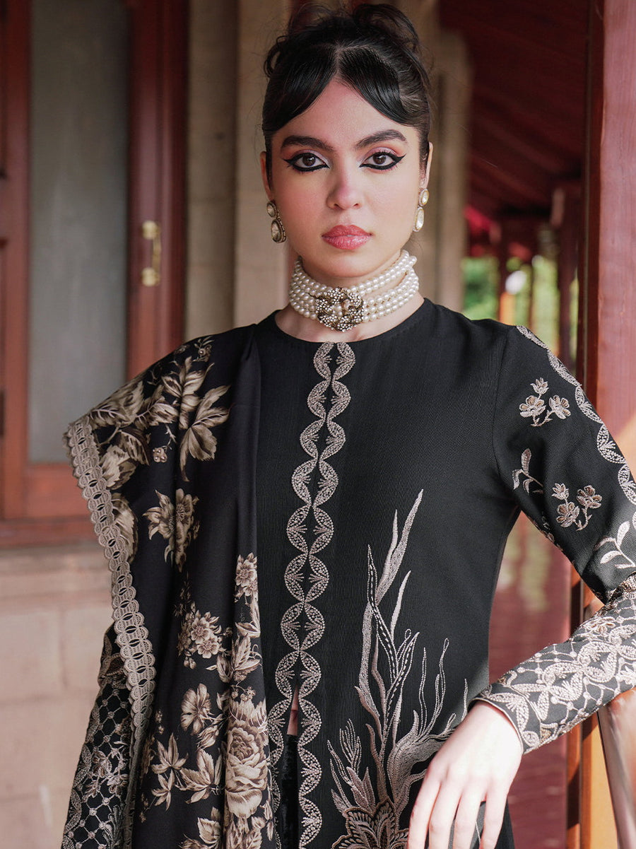 Saira Rizwan Embroidered Khaddar Unstitched 3Pc Suit SR-05 SALINA
