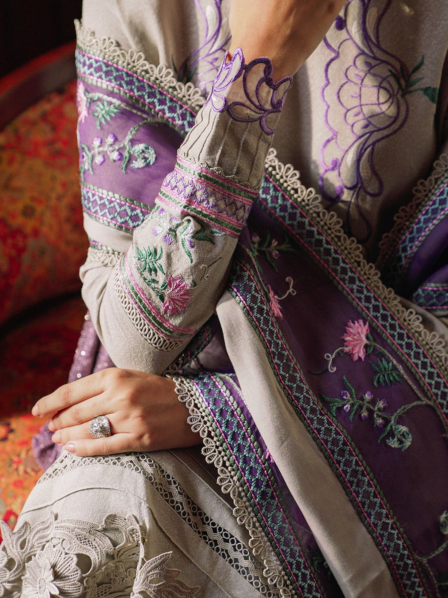 Saira Rizwan Embroidered Karandi Unstitched 3Pc Suit SR-07 ZHALAY