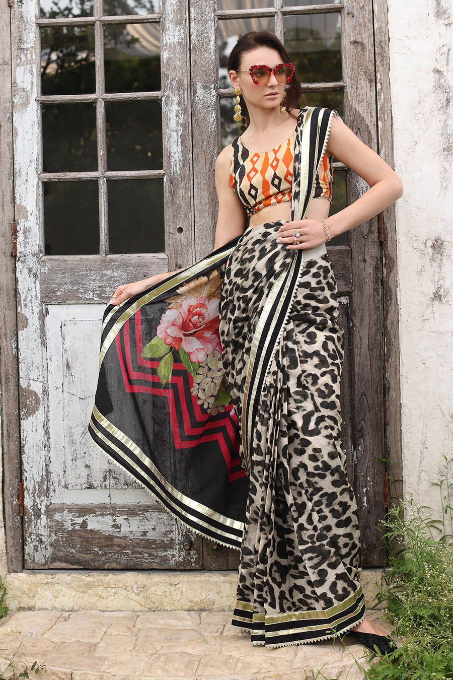 Gul Ahmed The joy Of Summer Printed Lawn Unstitched 3Pc Saree SR-52007