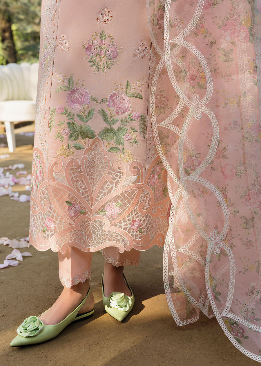Sardinia Floral Forest Embroidered Lawn Unstitched 3Pc Suit SR-801 Rosewood