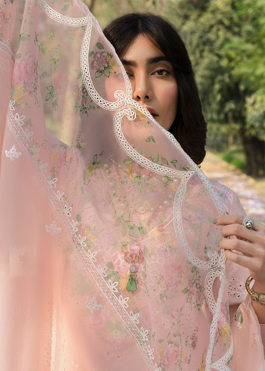 Sardinia Floral Forest Embroidered Lawn Unstitched 3Pc Suit SR-801 Rosewood
