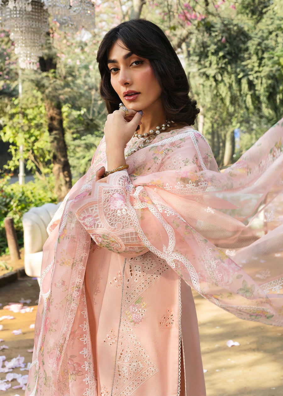 Sardinia Floral Forest Embroidered Lawn Unstitched 3Pc Suit SR-801 Rosewood