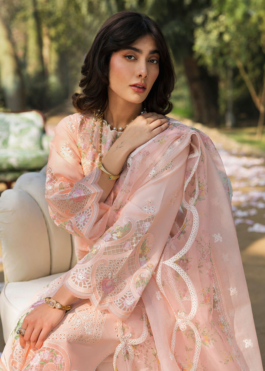 Sardinia Floral Forest Embroidered Lawn Unstitched 3Pc Suit SR-801 Rosewood