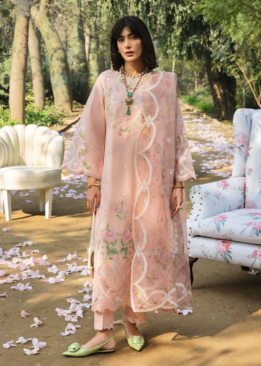Sardinia Floral Forest Embroidered Lawn Unstitched 3Pc Suit SR-801 Rosewood