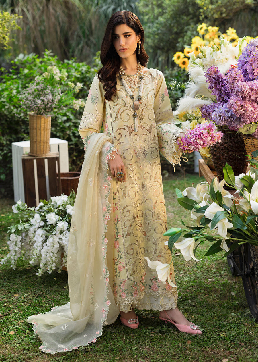 Sardinia Floral Forest Embroidered Lawn Unstitched 3Pc Suit SR-807 Petal Veil
