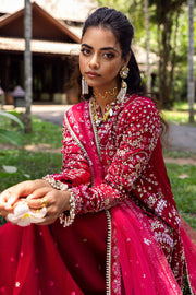 Saira Rizwan Wedding Festive Unstitched Raw Silk 3Pc Suit SRF25-01 GOLNAR