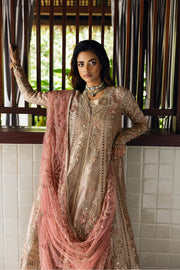 Saira Rizwan Wedding Festive Unstitched Zari Tissue 3Pc Suit SRF25-03 ROHANA