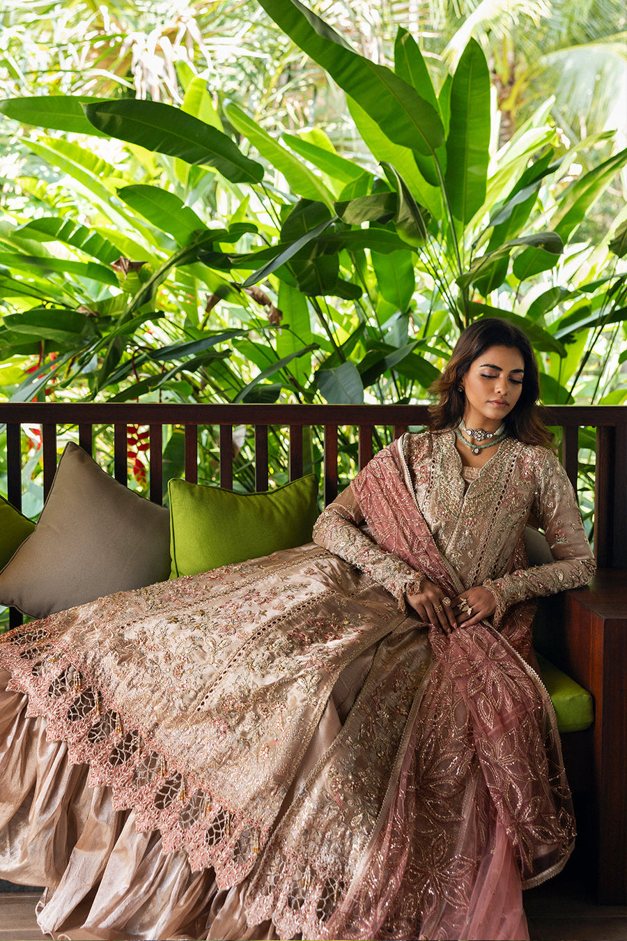Saira Rizwan Wedding Festive Unstitched Zari Tissue 3Pc Suit SRF25-03 ROHANA