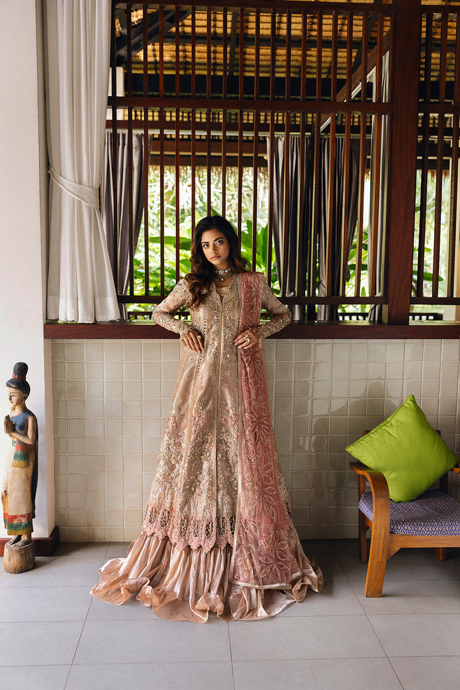 Saira Rizwan Wedding Festive Unstitched Zari Tissue 3Pc Suit SRF25-03 ROHANA