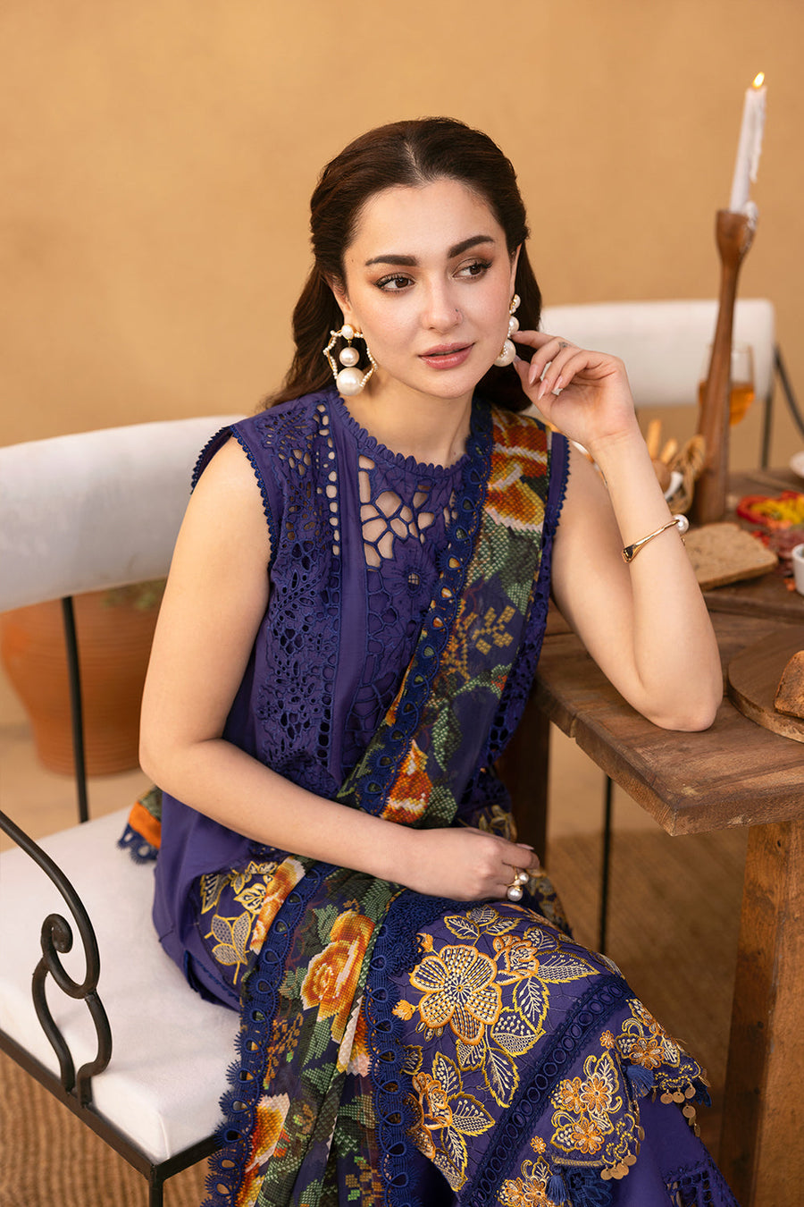 Saira Rizwan Embroidered Luxury Lawn Unstitched 3Pc Suit SRL25-01 AIMEE