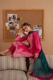 Saira Rizwan Laanem Embroidered Lawn Unstitched 3Pc Suit SRL25-01A ELARA