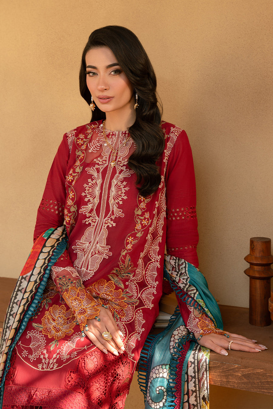 Saira Rizwan Embroidered Luxury Lawn Unstitched 3Pc Suit SRL25-02 MANON