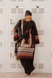 Saira Rizwan Laanem Embroidered Lawn Unstitched 3Pc Suit SRL25-07A ZUMRA