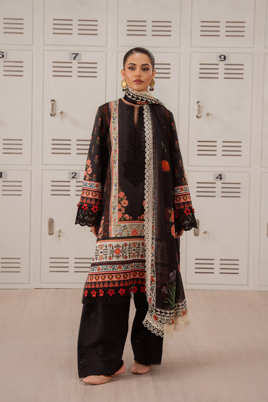 Saira Rizwan Laanem Embroidered Lawn Unstitched 3Pc Suit SRL25-07A ZUMRA