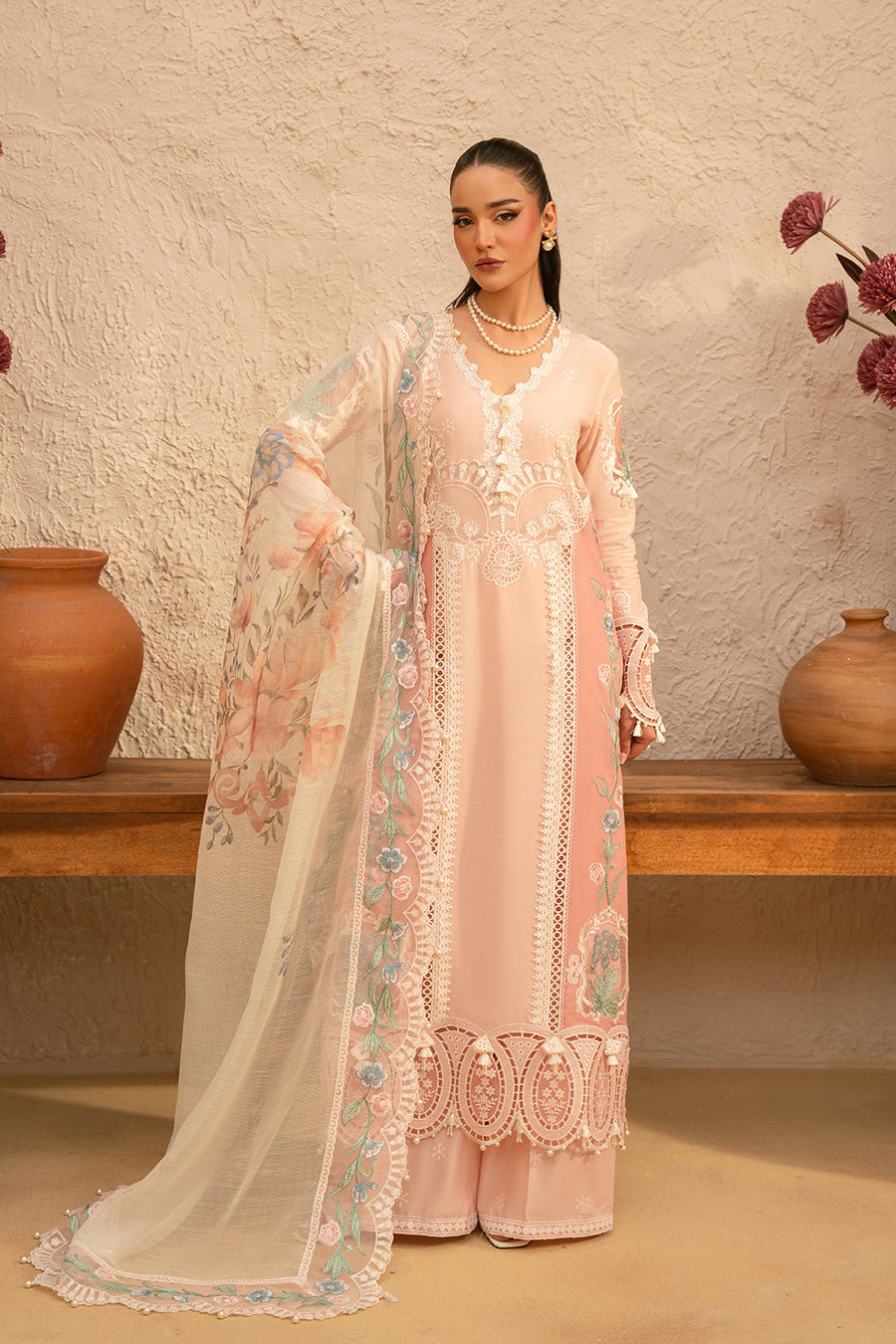 Saira Rizwan Embroidered Luxury Lawn Unstitched 3Pc Suit SRL25-09 FREYA