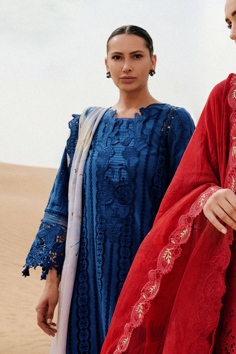 Saira Rizwan Embroidered Luxury Lawn Unstitched 3Pc Suit SRL26-01 NEA
