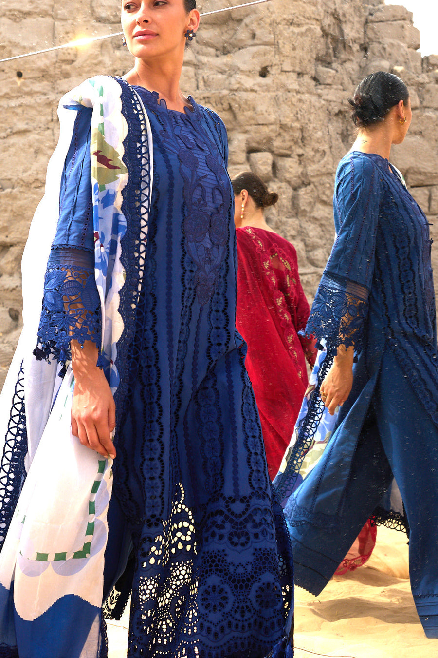 Saira Rizwan Embroidered Luxury Lawn Unstitched 3Pc Suit SRL26-01 NEA