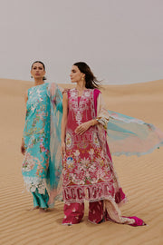 Saira Rizwan Embroidered Luxury Lawn Unstitched 3Pc Suit SRL26-03 MEHRSA