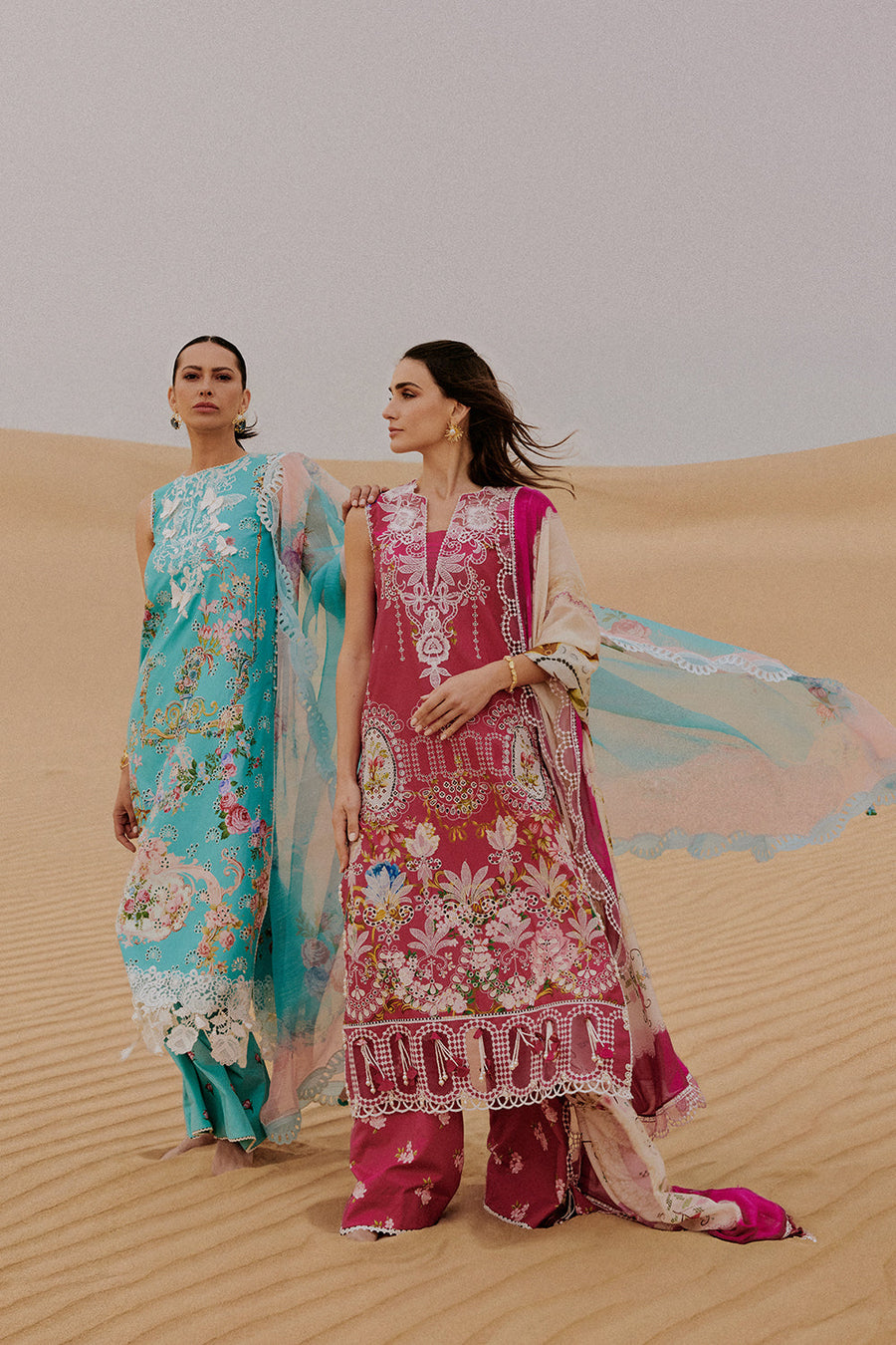 Saira Rizwan Embroidered Luxury Lawn Unstitched 3Pc Suit SRL26-03 MEHRSA