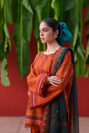 Saira Rizwan Laanem Embroidered Lawn Unstitched 3Pc Suit SRL26-03B AZAI