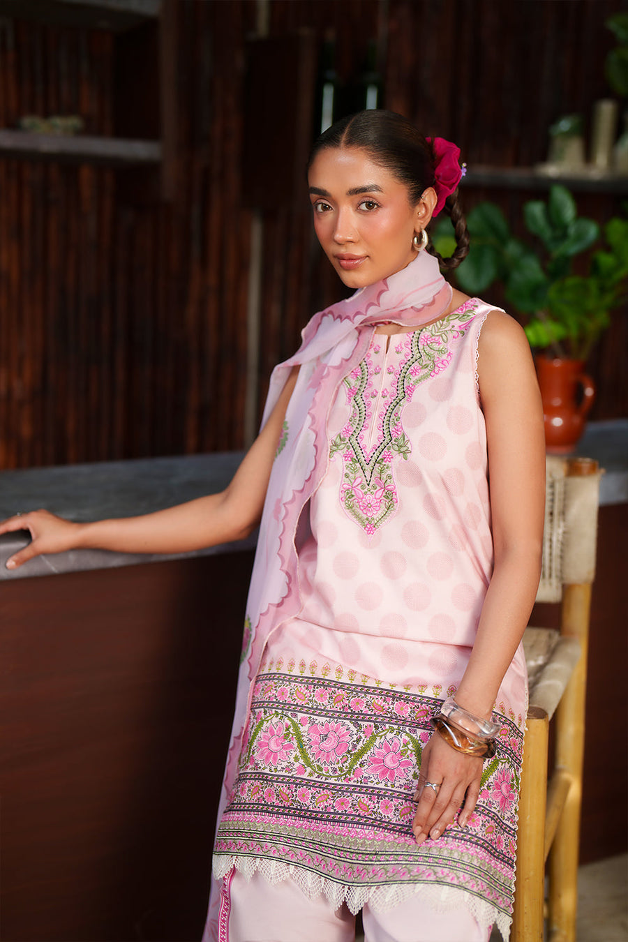 Saira Rizwan Laanem Embroidered Lawn Unstitched 3Pc Suit SRL26-05B AZURA
