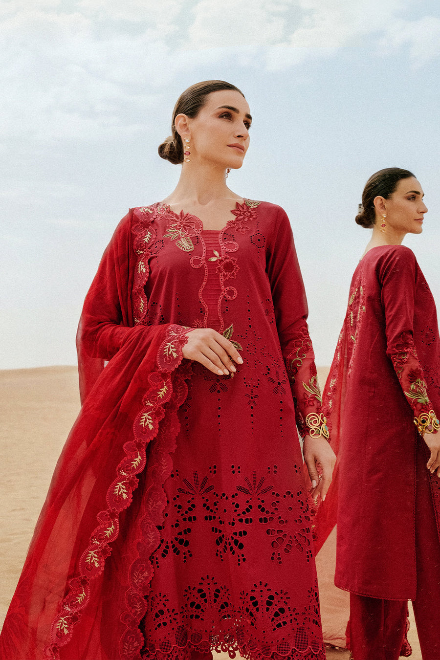 Saira Rizwan Embroidered Luxury Lawn Unstitched 3Pc Suit SRL26-06 RAYLI