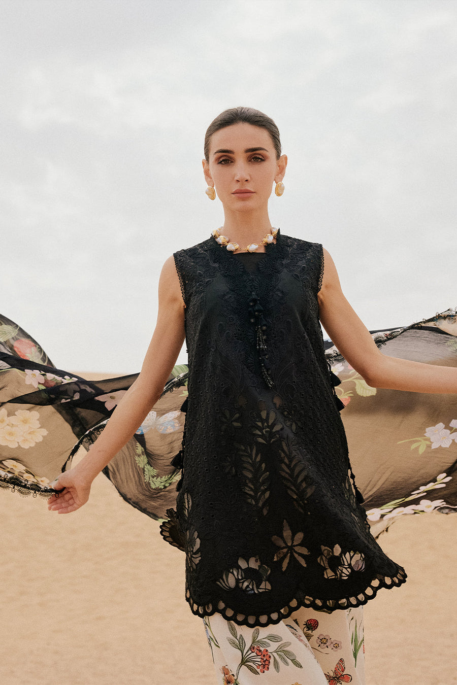 Saira Rizwan Embroidered Luxury Lawn Unstitched 3Pc Suit SRL26-07 DIARA