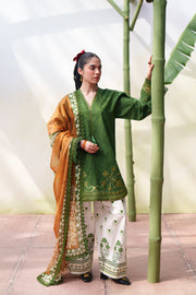 Saira Rizwan Laanem Embroidered Lawn Unstitched 3Pc Suit SRL26-08A ELOWEN