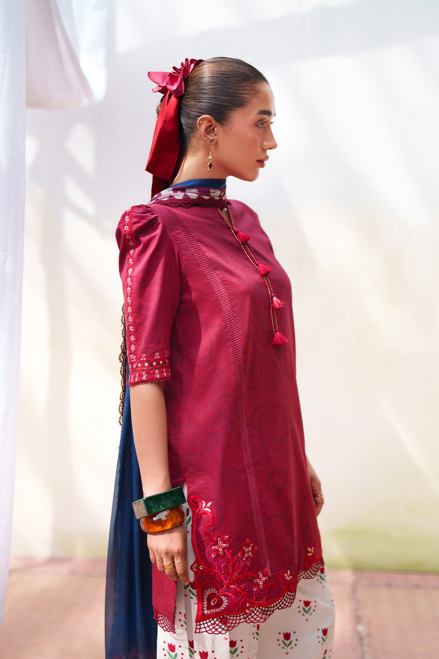Saira Rizwan Laanem Embroidered Lawn Unstitched 3Pc Suit SRL26-08B ELOWEN