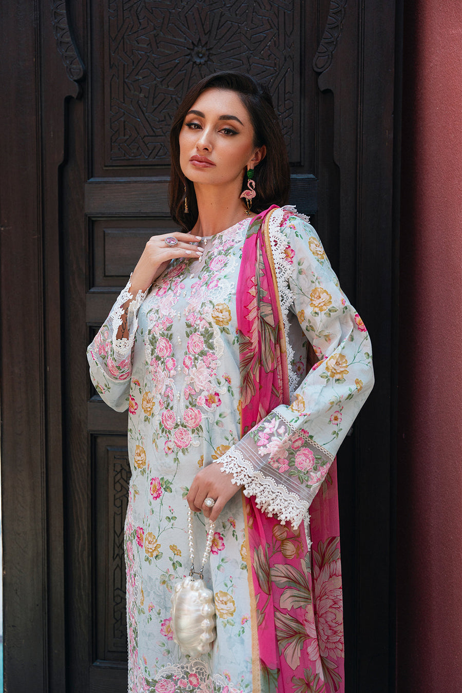 Saira Rizwan Embroidered Lawn Unstitched 3Pc Suit SRLL2-24-07 Fanny