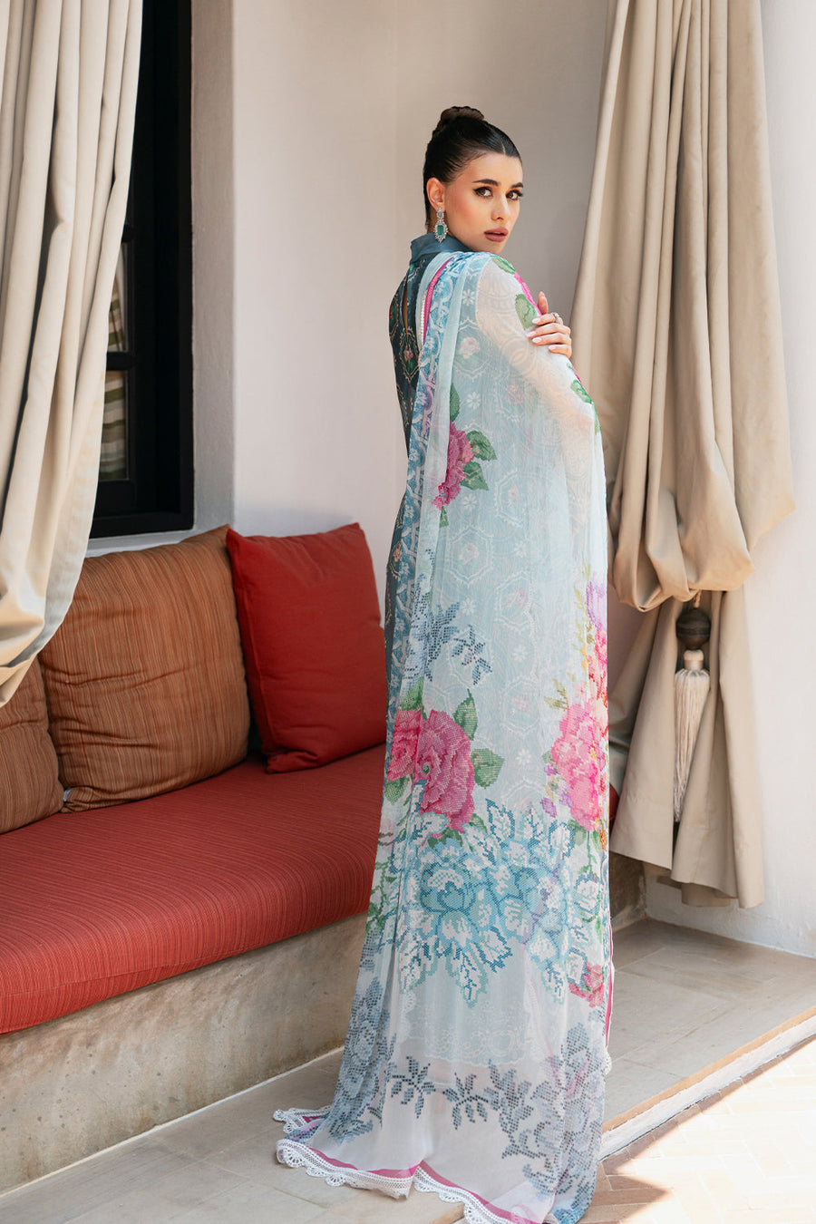 Saira Rizwan Embroidered Lawn Unstitched 3Pc Suit SRLL2-24-09 Amal