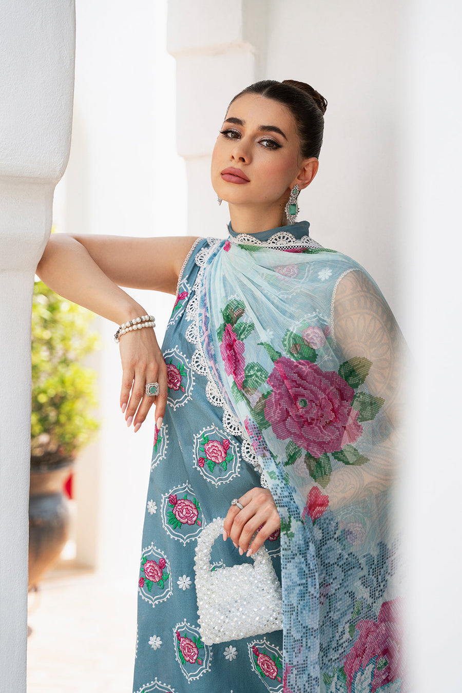 Saira Rizwan Embroidered Lawn Unstitched 3Pc Suit SRLL2-24-09 Amal