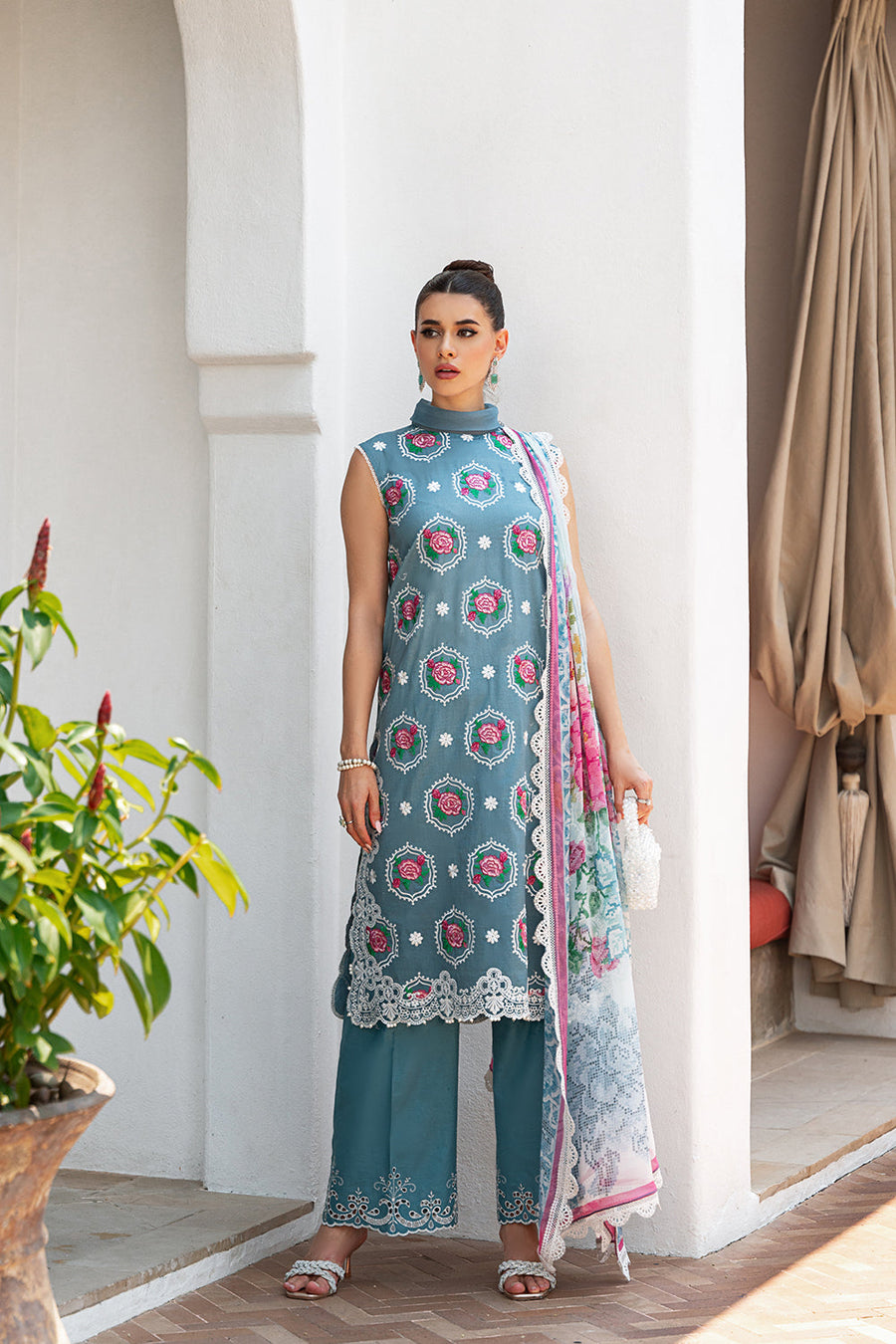 Saira Rizwan Embroidered Lawn Unstitched 3Pc Suit SRLL2-24-09 Amal