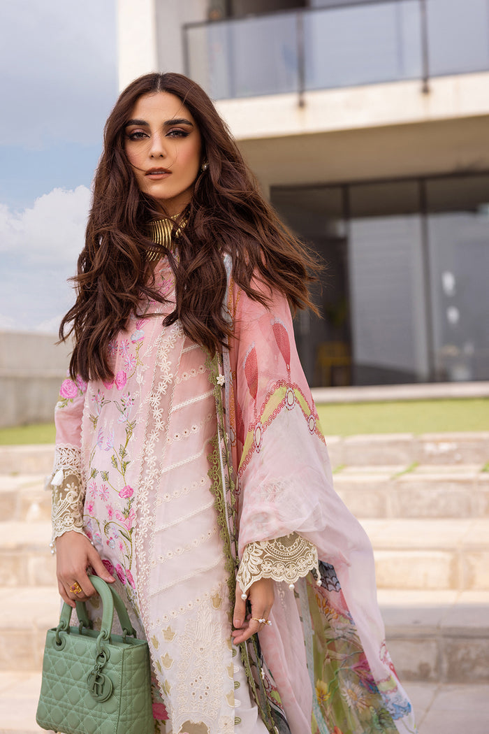 Saira Rizwan Embroidered Luxury Lawn Unstitched 3Pc Suit SRLL24-01 LAUREL