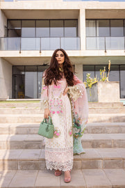 Saira Rizwan Embroidered Luxury Lawn Unstitched 3Pc Suit SRLL24-01 LAUREL