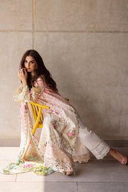 Saira Rizwan Embroidered Luxury Lawn Unstitched 3Pc Suit SRLL24-01 LAUREL