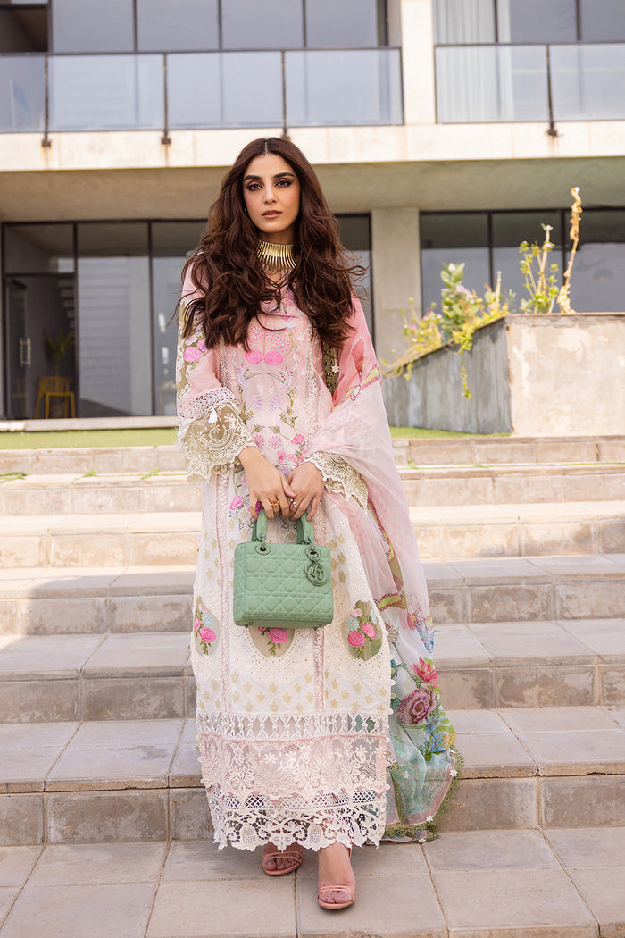 Saira Rizwan Embroidered Luxury Lawn Unstitched 3Pc Suit SRLL24-01 LAUREL