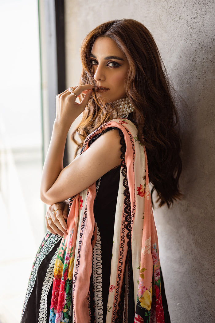 Saira Rizwan Embroidered Luxury Lawn Unstitched 3Pc Suit SRLL24-06 EMBER