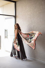 Saira Rizwan Embroidered Luxury Lawn Unstitched 3Pc Suit SRLL24-06 EMBER