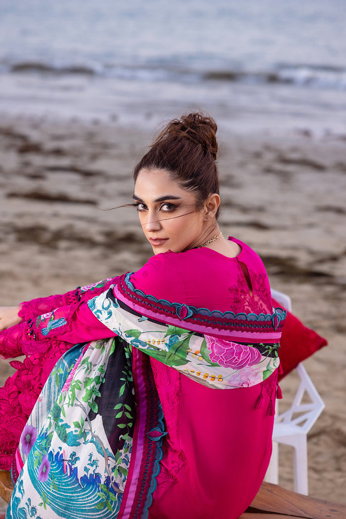 Saira Rizwan Embroidered Luxury Lawn Unstitched 3Pc Suit SRLL24-08 DAMASK