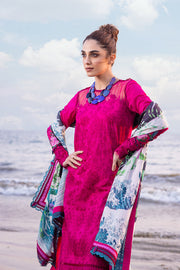 Saira Rizwan Embroidered Luxury Lawn Unstitched 3Pc Suit SRLL24-08 DAMASK