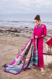 Saira Rizwan Embroidered Luxury Lawn Unstitched 3Pc Suit SRLL24-08 DAMASK
