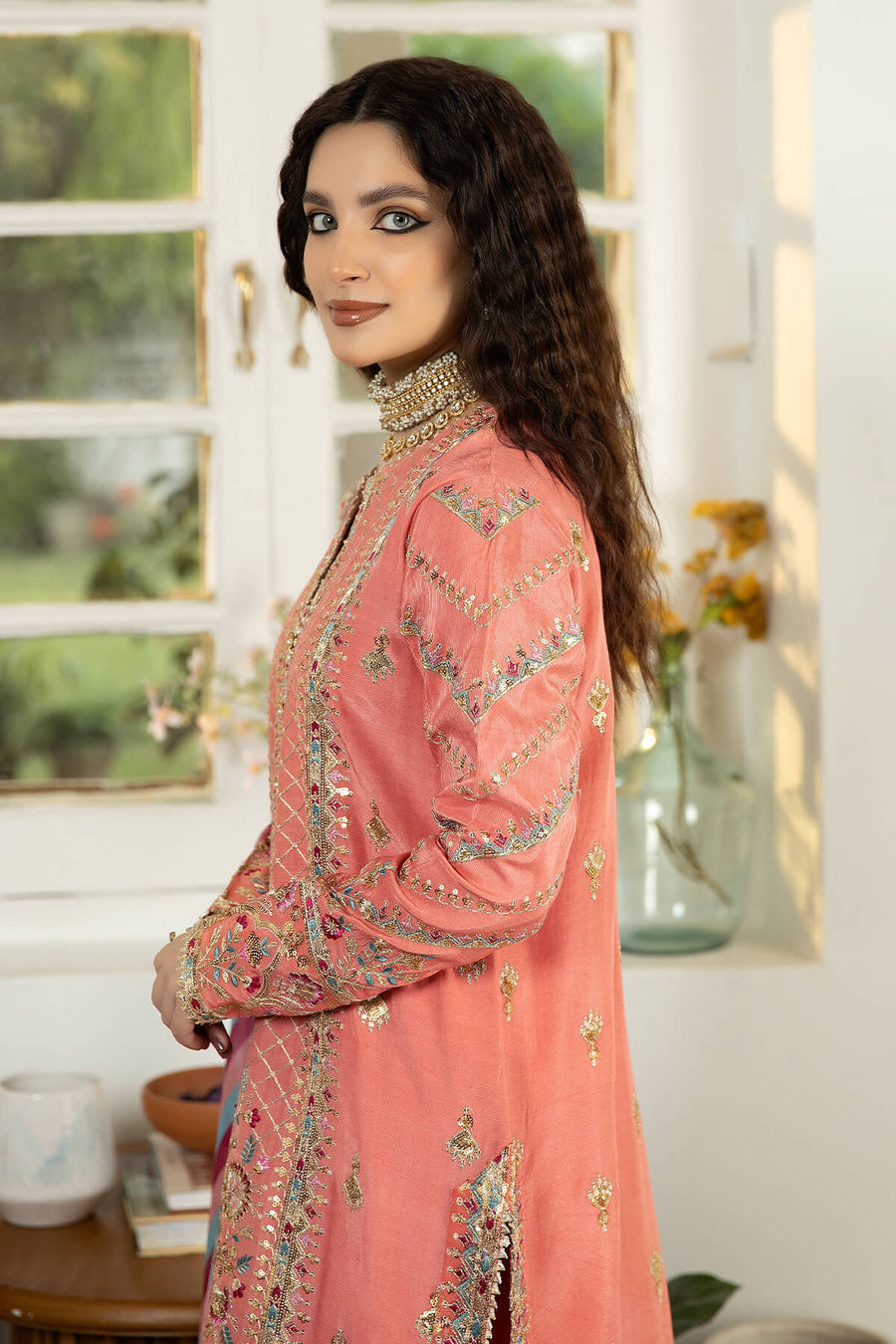 Jahaa'n Ara by Serene Embroidered Raw Silk Unstitched Suit SRS-01