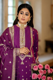 Jahaa'n Ara by Serene Embroidered Raw Silk Unstitched Suit SRS-02